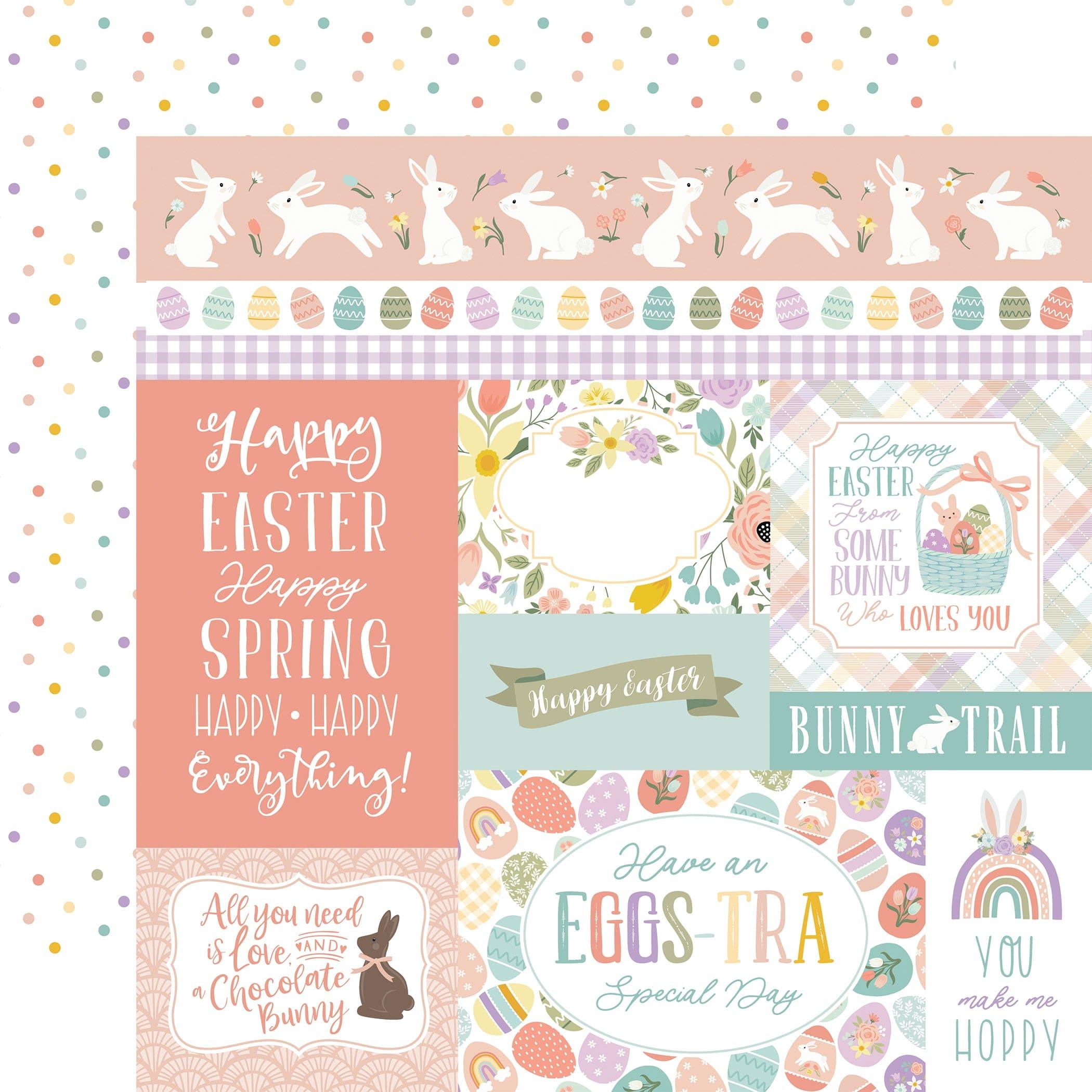 It's Easter Time Collection Journaling Cards 12 x 12 Double-Sided Scrapbook Paper by Echo Park Paper - Scrapbook Supply Companies
