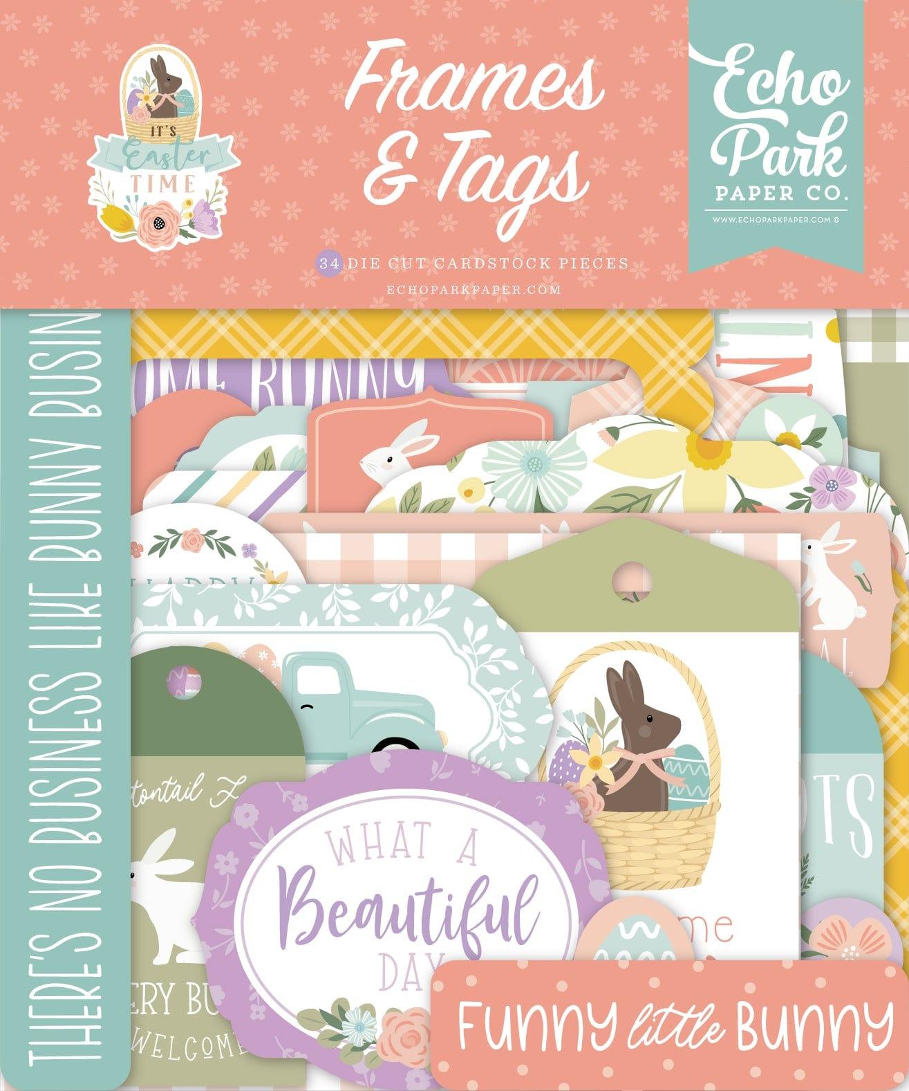 It's Easter Time Collection 5 x 5 Scrapbook Tags & Frames Die Cuts by Echo Park Paper - Scrapbook Supply Companies