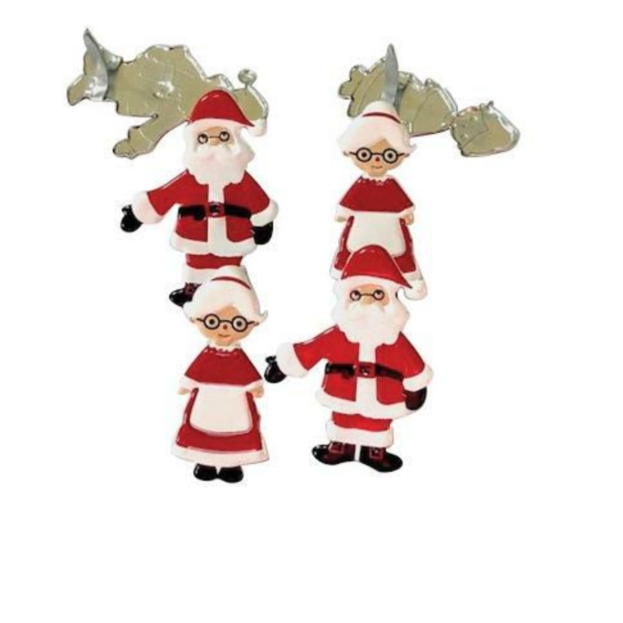 Mr. & Mrs. Santa Claus Christmas Brads by Eyelet Outlet - Pkg. of 12