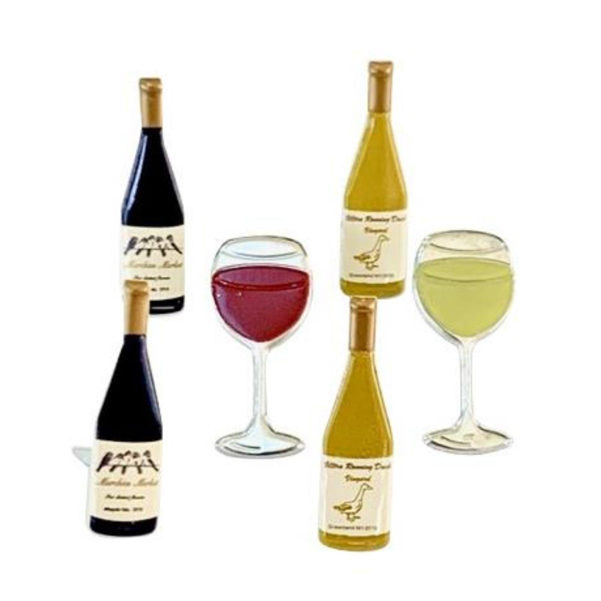 Wine Bottles and Glasses Brads by Eyelet Outlet - Pkg. of 12