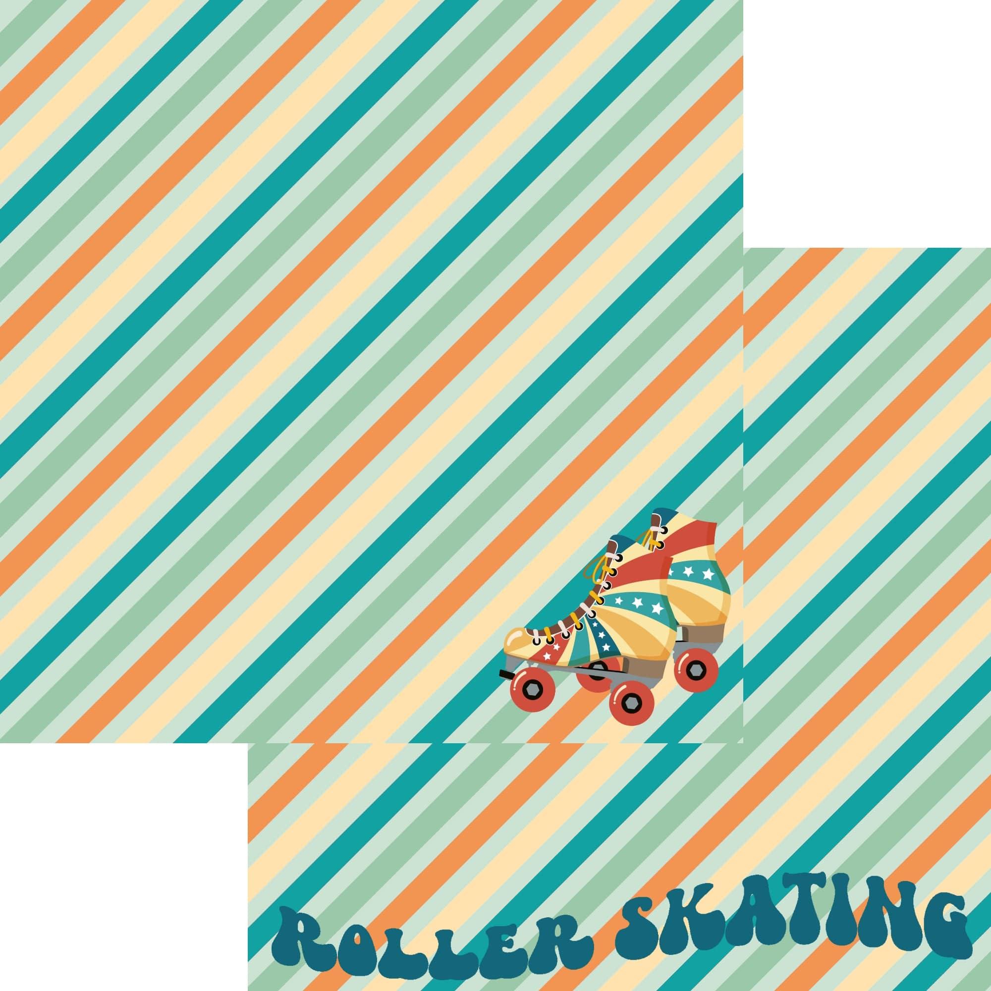 Just Fun Collection Roller Skating 12 x 12 Double-Sided Scrapbook Paper by SSC Designs