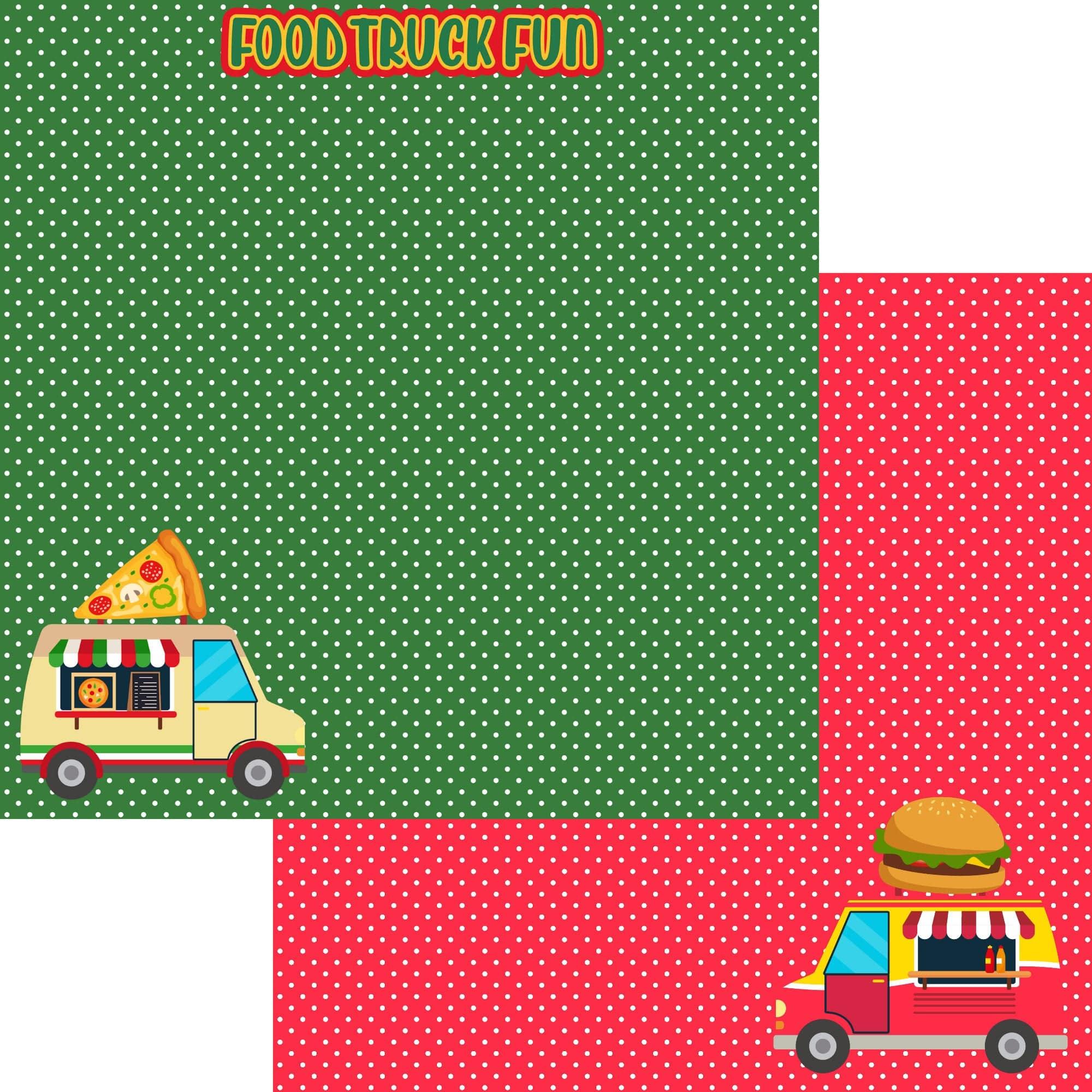 Just Fun Collection Food Truck Fun 12 x 12 Double-Sided Scrapbook Paper by SSC Designs