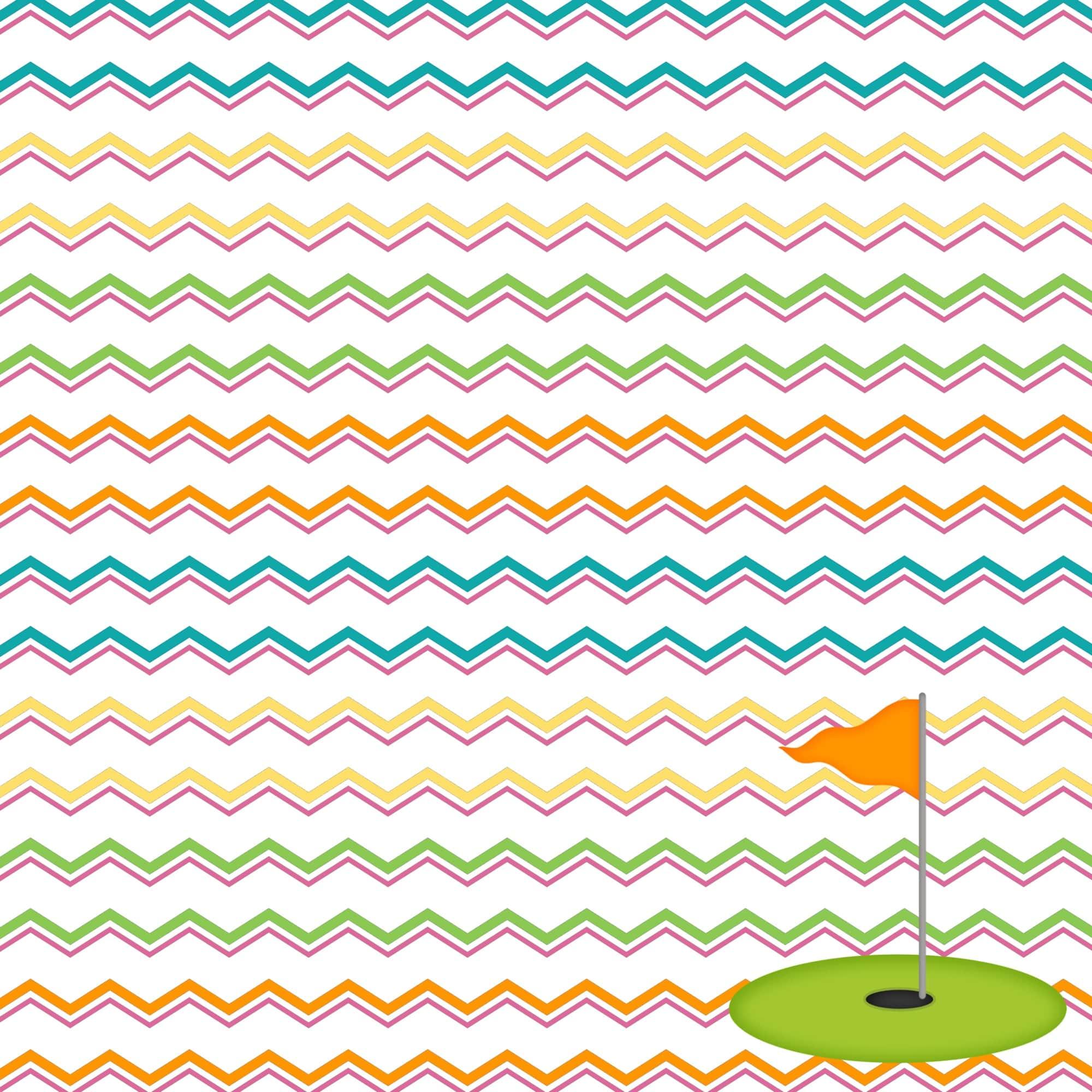 Just Fun Collection Mini Golf 12 x 12 Double-Sided Scrapbook Paper by SSC Designs