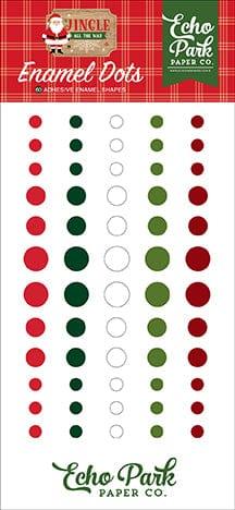 Jingle all the Way Collection 3 x 6 Self-Adhesive Enamel Dots Scrapbook Embellishments by Echo Park Paper - Scrapbook Supply Companies