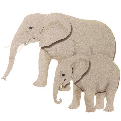 Elephants 4 x 4 Scrapbook Embellishment by Jolee's By You - Scrapbook Supply Companies