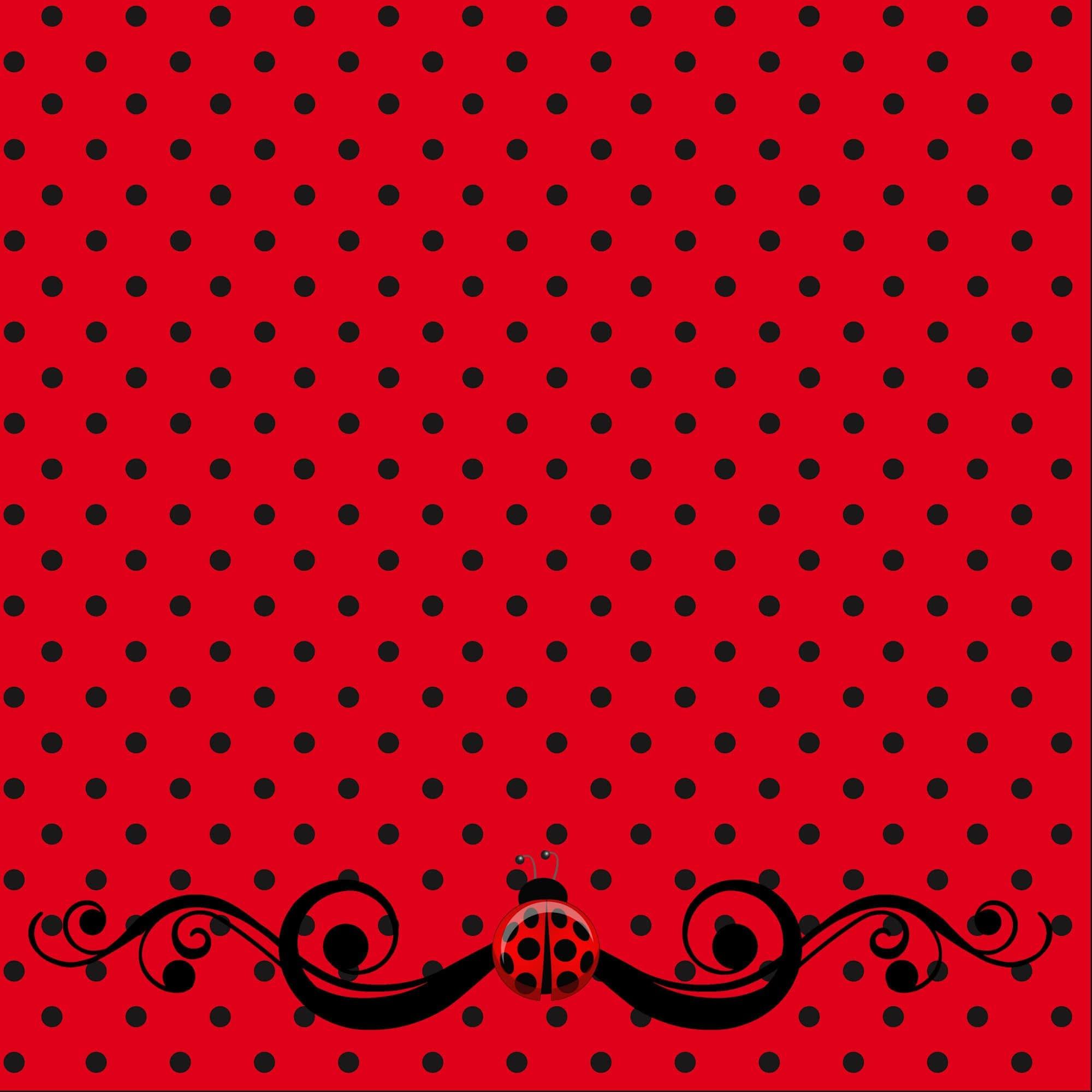 Ladybug Love Collection Peace Out 12 x 12 Double-Sided Scrapbook Paper by SSC Designs - Scrapbook Supply Companies