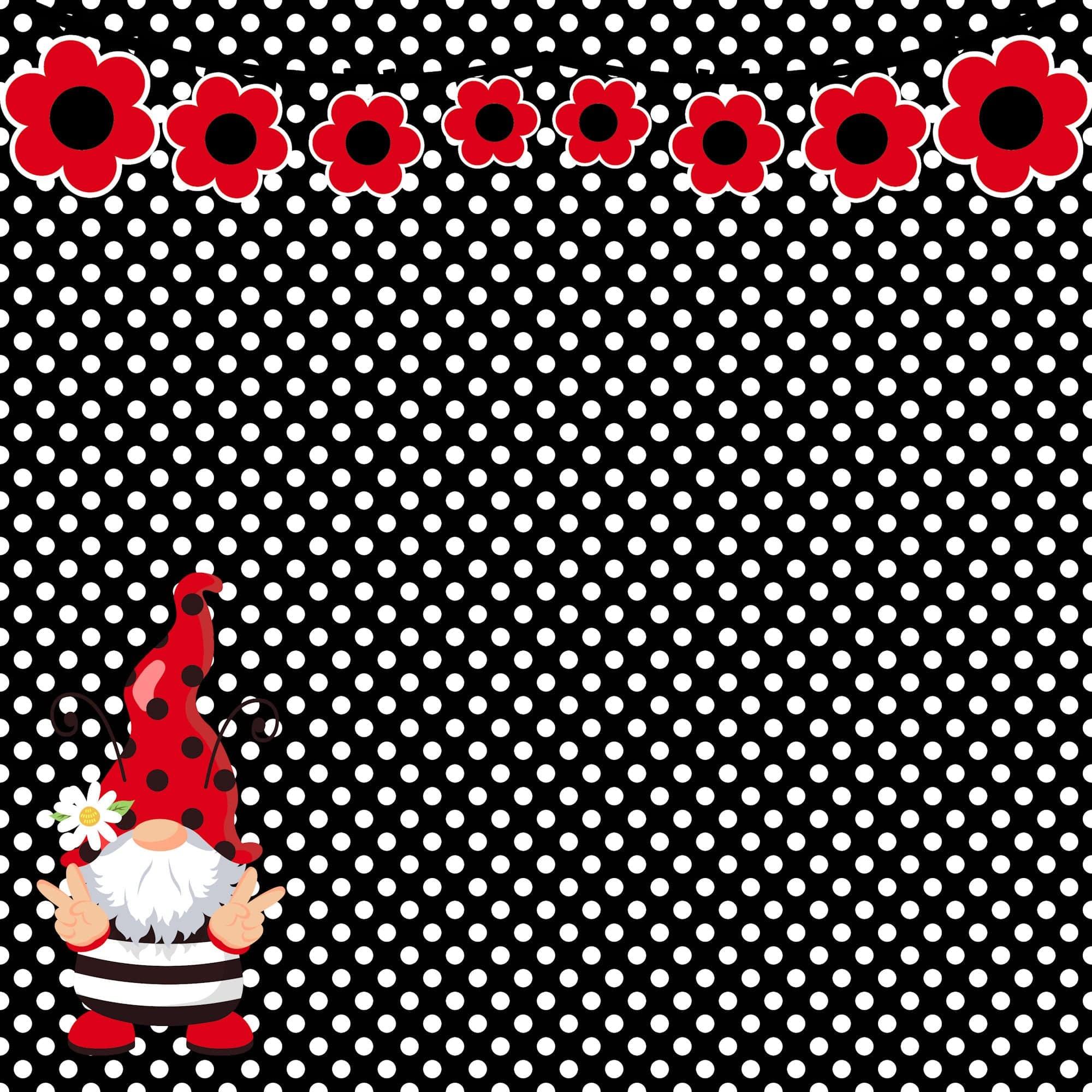 Ladybug Love Collection Peace Out 12 x 12 Double-Sided Scrapbook Paper by SSC Designs