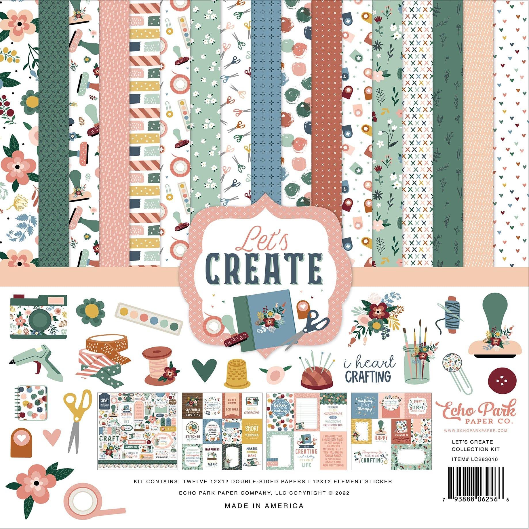 Let's Create Collection 12 x 12 Scrapbook Paper & Sticker Pack by Echo Park Paper