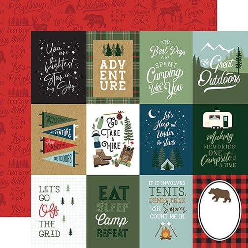 Let's Go Camping Collection 3 x 4 Journaling Cards 12 x 12 Double-Sided Scrapbook Paper by Echo Park Paper - Scrapbook Supply Companies