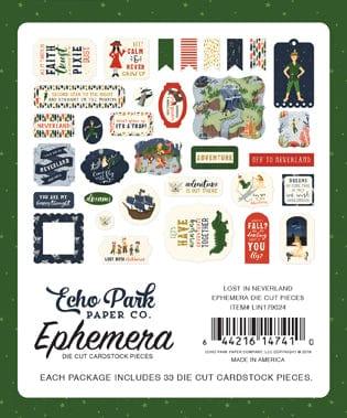 Lost In Neverland Collection 5 x 5 Ephemera Die Cut Scrapbook Embellishments by Echo Park Paper - Scrapbook Supply Companies