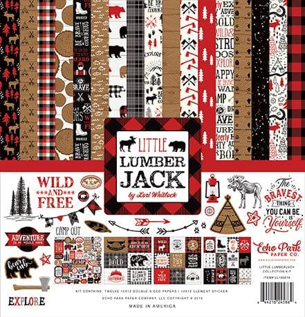 Little Lumberjack Collection 13-Piece Collection Kit by Echo Park Paper-12 Papers, 1 Sticker - Scrapbook Supply Companies