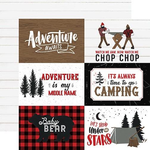 Let's Lumberjack Collection 4x6 Journaling Cards 12 x 12 Double-Sided Scrapbook Paper by Echo Park Paper