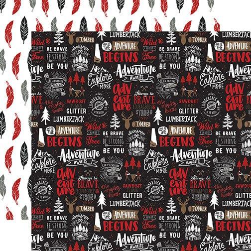 Let's Lumberjack Collection Explore More 12 x 12 Double-Sided Scrapbook Paper by Echo Park Paper