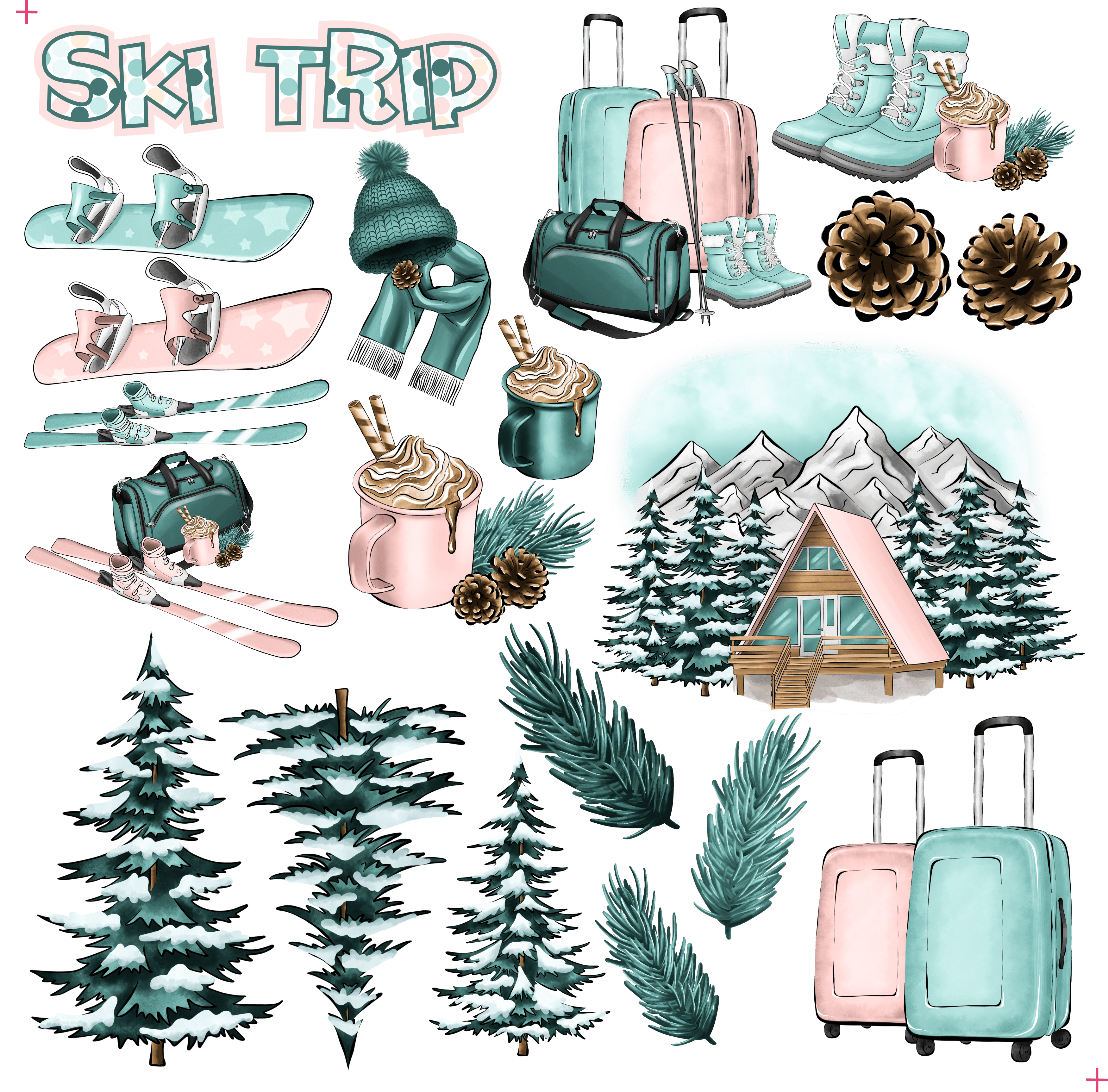 Snow Business Collection Laser Cut Ephemera Embellishments by SSC Designs - Scrapbook Supply Companies
