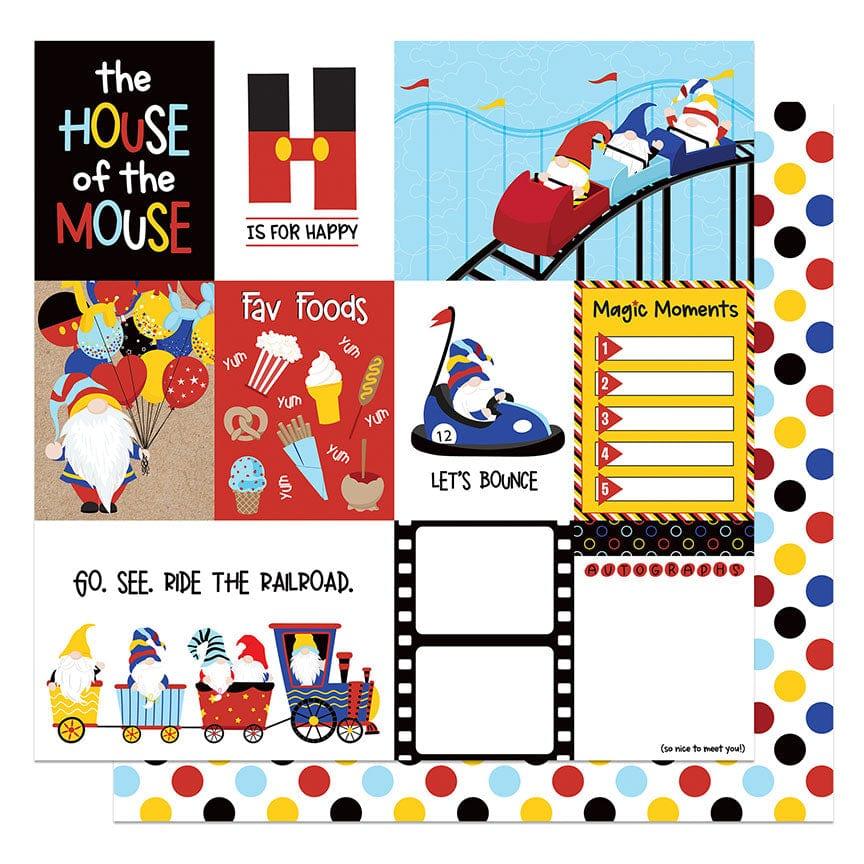 Tulla & Norbert's Magical Vacation Collection Go See Ride 12 x 12 Double-Sided Scrapbook Paper by Photo Play Paper