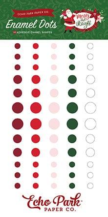 Merry & Bright Collection 3 x 6 Self-Adhesive Enamel Dots Scrapbook Embellishments by Echo Park Paper - Scrapbook Supply Companies