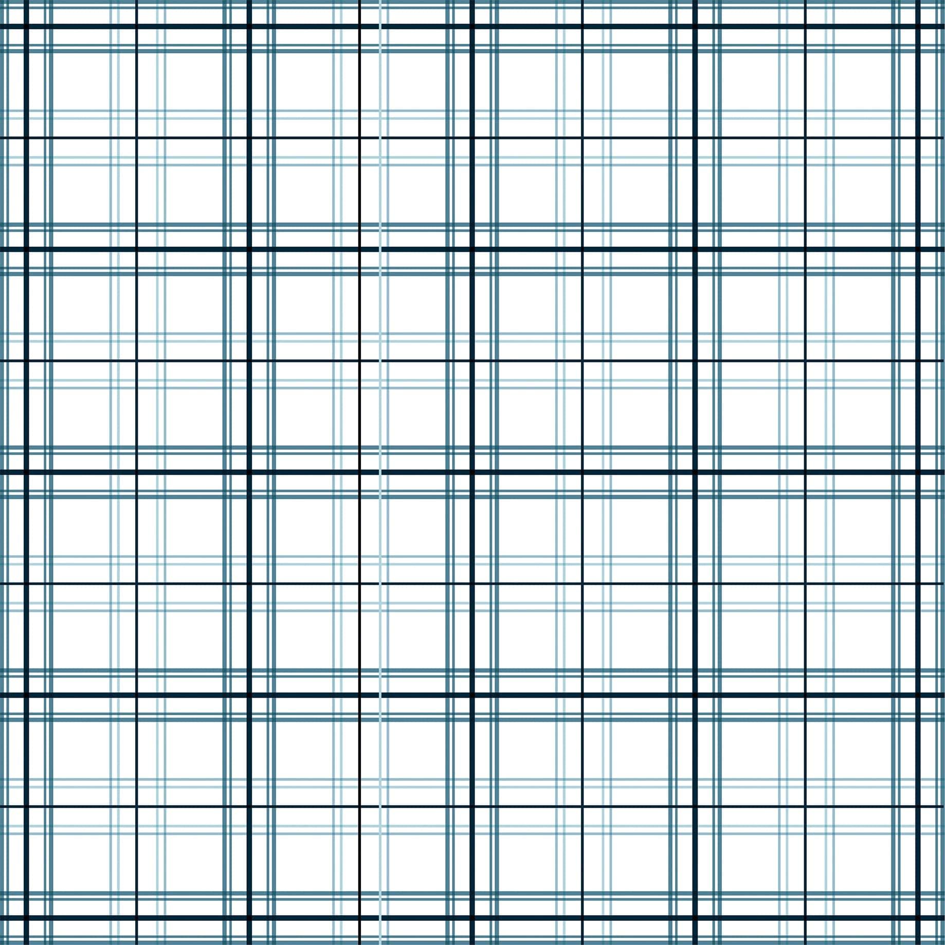 The Magic of Winter Collection Cold Plaid 12 x 12 Double-Sided Scrapbook Paper by Echo Park Paper - Scrapbook Supply Companies