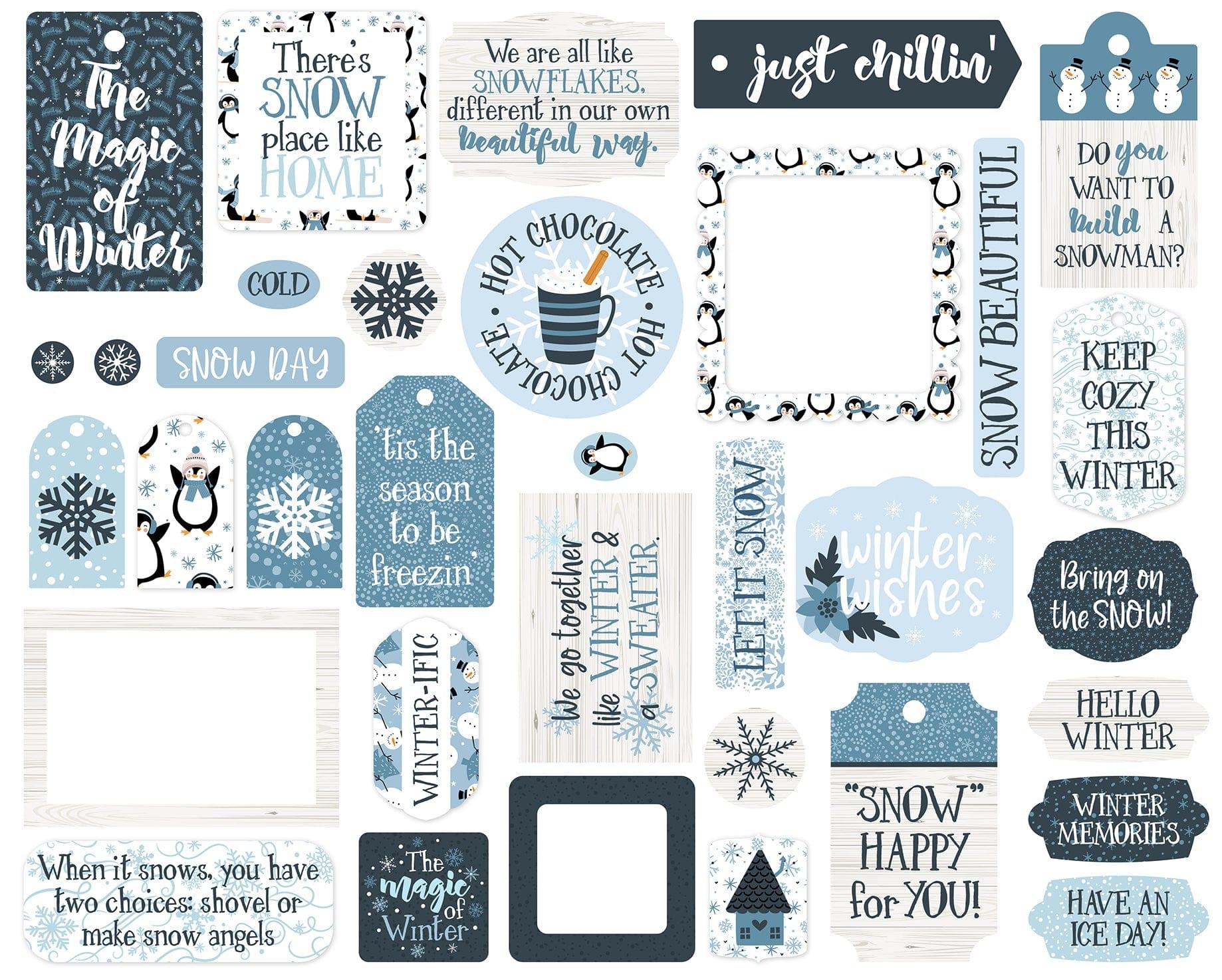 The Magic of Winter Collection 5 x 5 Scrapbook Tags & Frames Die Cuts by Echo Park Paper - Scrapbook Supply Companies