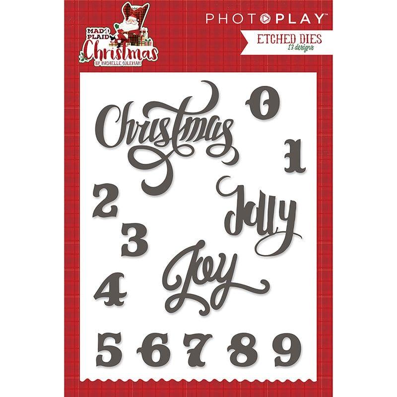 Mad 4 Plaid Christmas Collection Christmas Words Etched Dies by Photo Play - 13 designs