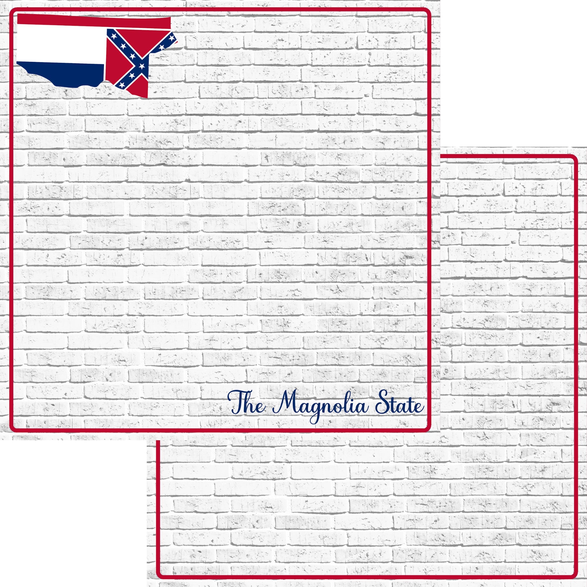 Fifty States Collection Mississippi 12 x 12 Double-Sided Scrapbook Paper by SSC Designs
