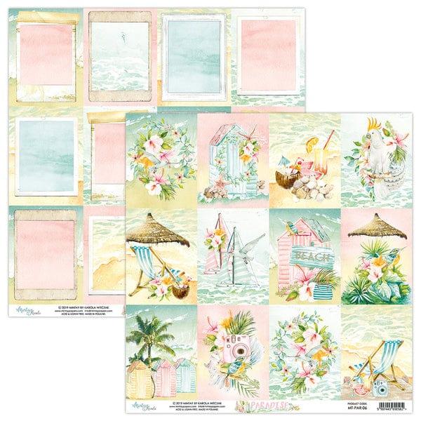 Paradise Collection 3 X 4 Journaling Cards 12 x 12 Double-Sided Scrapbook Paper by Mintay Papers - Scrapbook Supply Companies