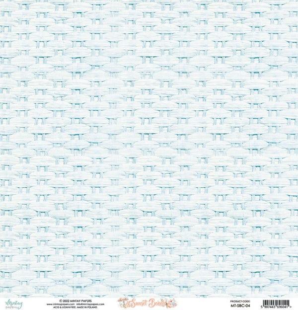 Sunset Beach Collection White Roses 12 x 12 Double-Sided Scrapbook Paper by Mintay Papers - Scrapbook Supply Companies