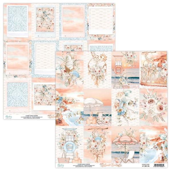 Sunset Beach Collection Journaling Cards 12 x 12 Double-Sided Scrapbook Paper by Mintay Papers