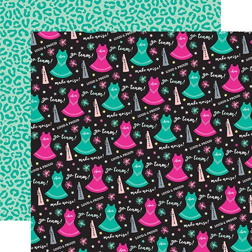 Cheer Collection Go Team 12 x 12 Double-Sided Scrapbook Paper by Echo Park Paper - Scrapbook Supply Companies