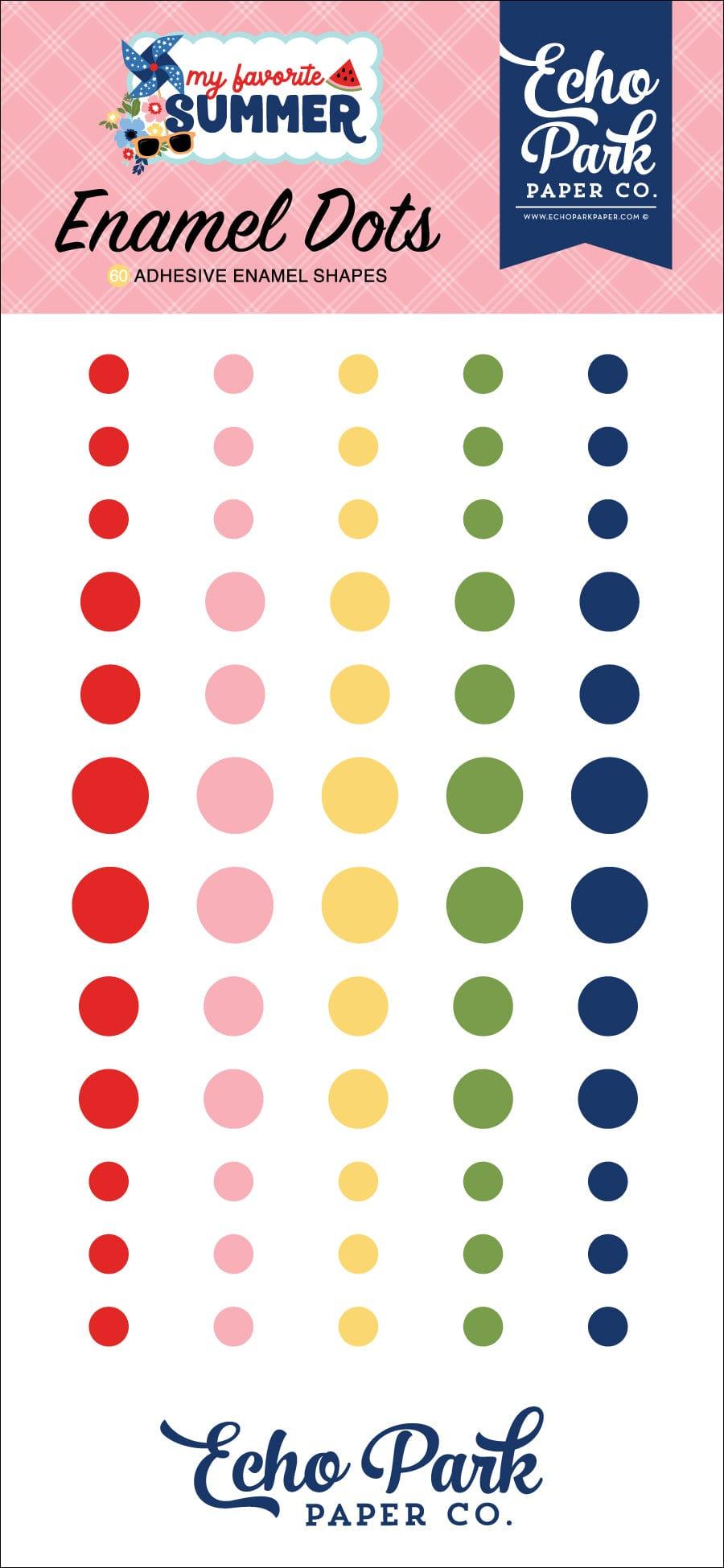 My Favorite Summer Collection 3 x 6 Self-Adhesive Enamel Dots Scrapbook Embellishments by Echo Park Paper - Scrapbook Supply Companies