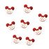 Disneyana Collection Christmas Cookie Mouse Ears Flatback Scrapbook Buttons by SSC Designs - 8 Pieces