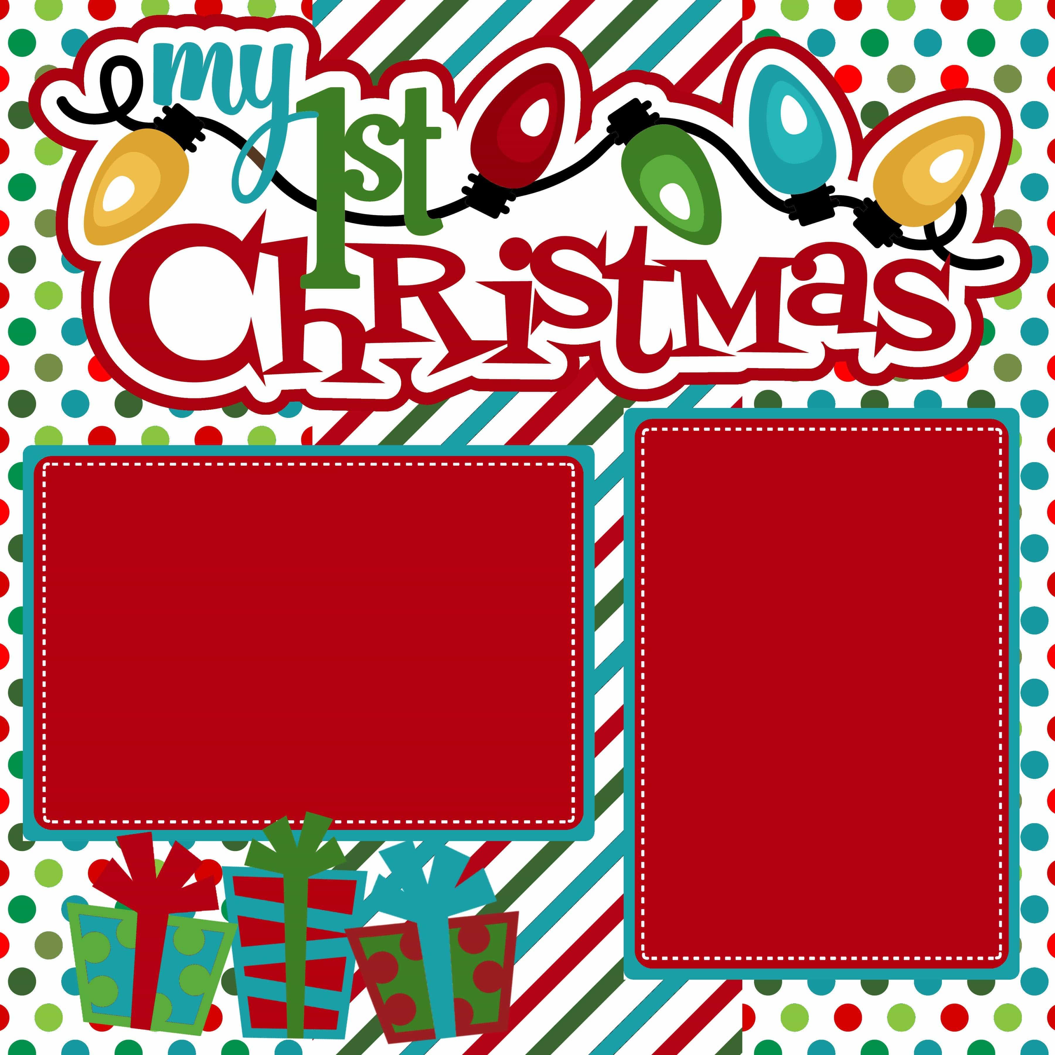 My First Christmas (2) - 12 x 12 Premade, Printed Scrapbook Pages by SSC Designs - Scrapbook Supply Companies