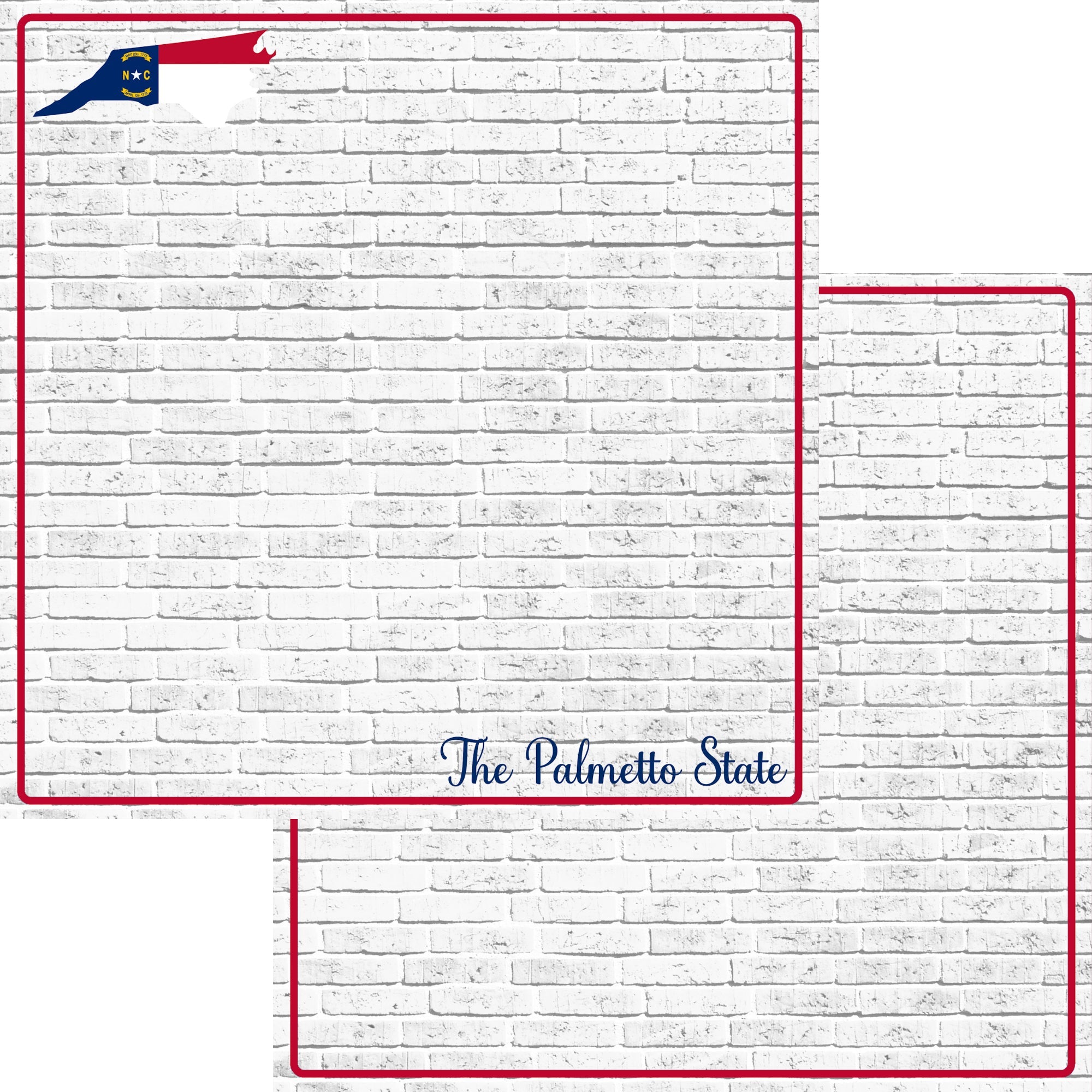 Fifty States Collection North Carolina 12 x 12 Double-Sided Scrapbook Paper by SSC Designs