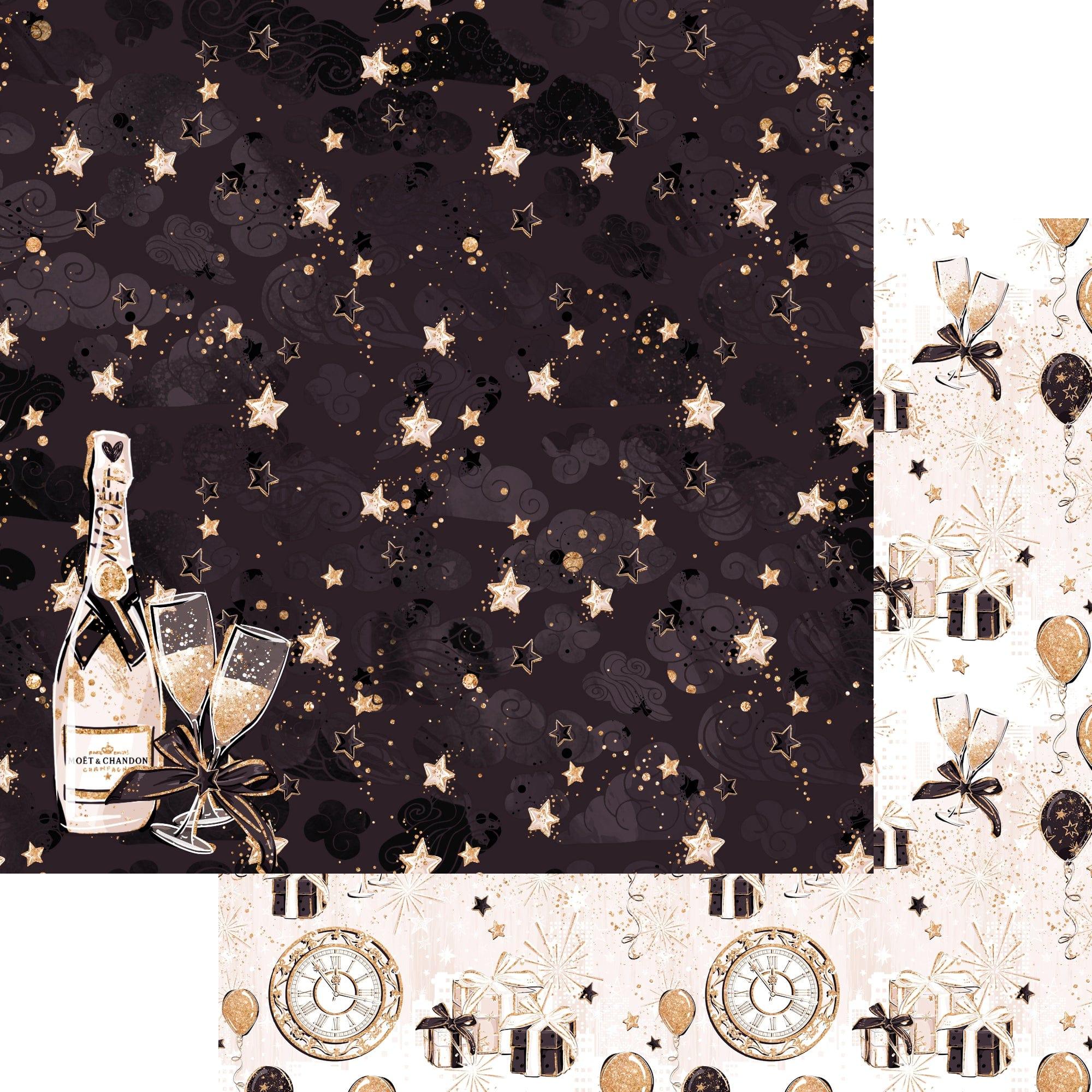 New Year's Eve 2023 Celebration Collection Let's Toast 12 x 12 Double-Sided Scrapbook Paper by SSC Designs - Scrapbook Supply Companies