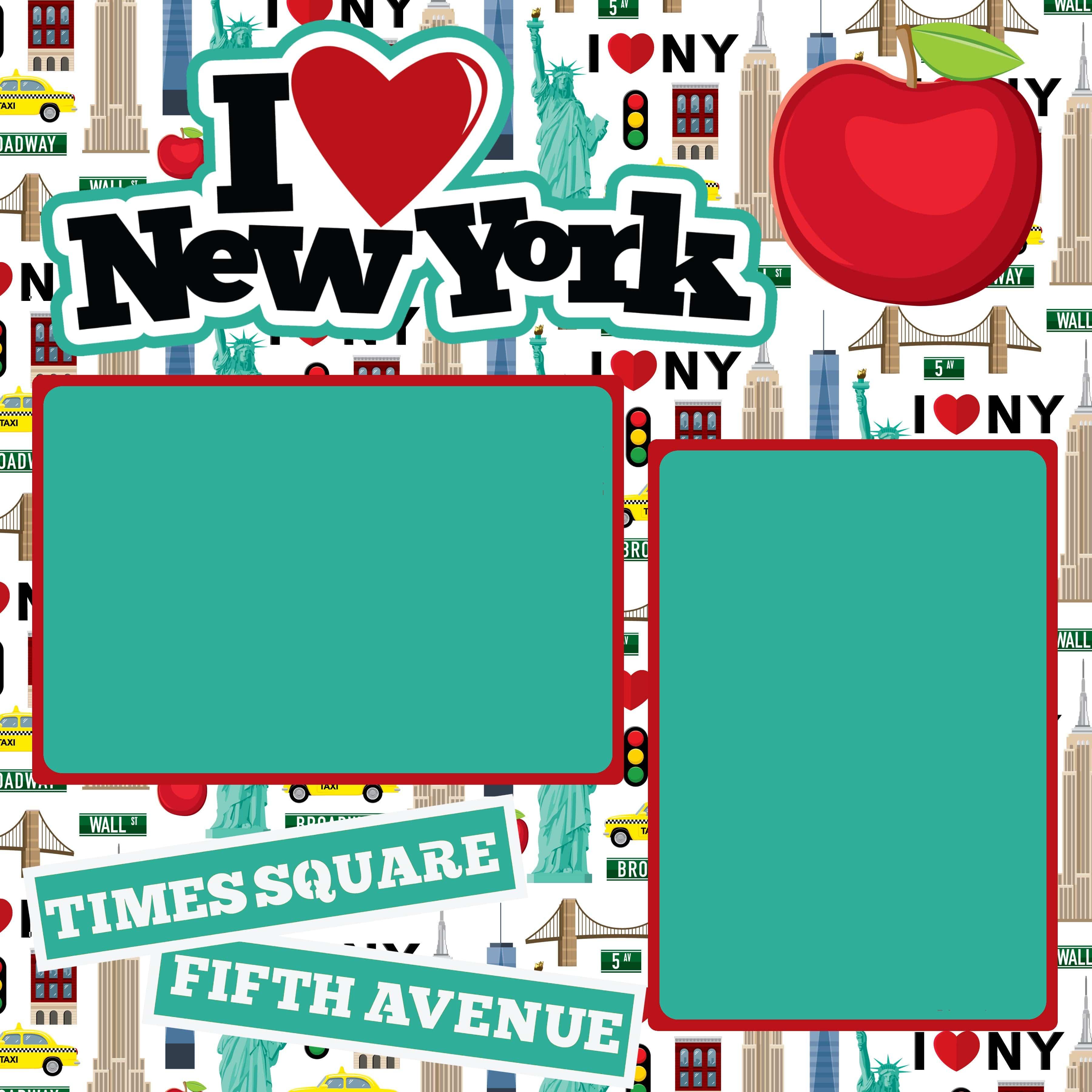 I Love New York (2) - 12 x 12 Premade, Printed Scrapbook Pages by SSC Designs - Scrapbook Supply Companies