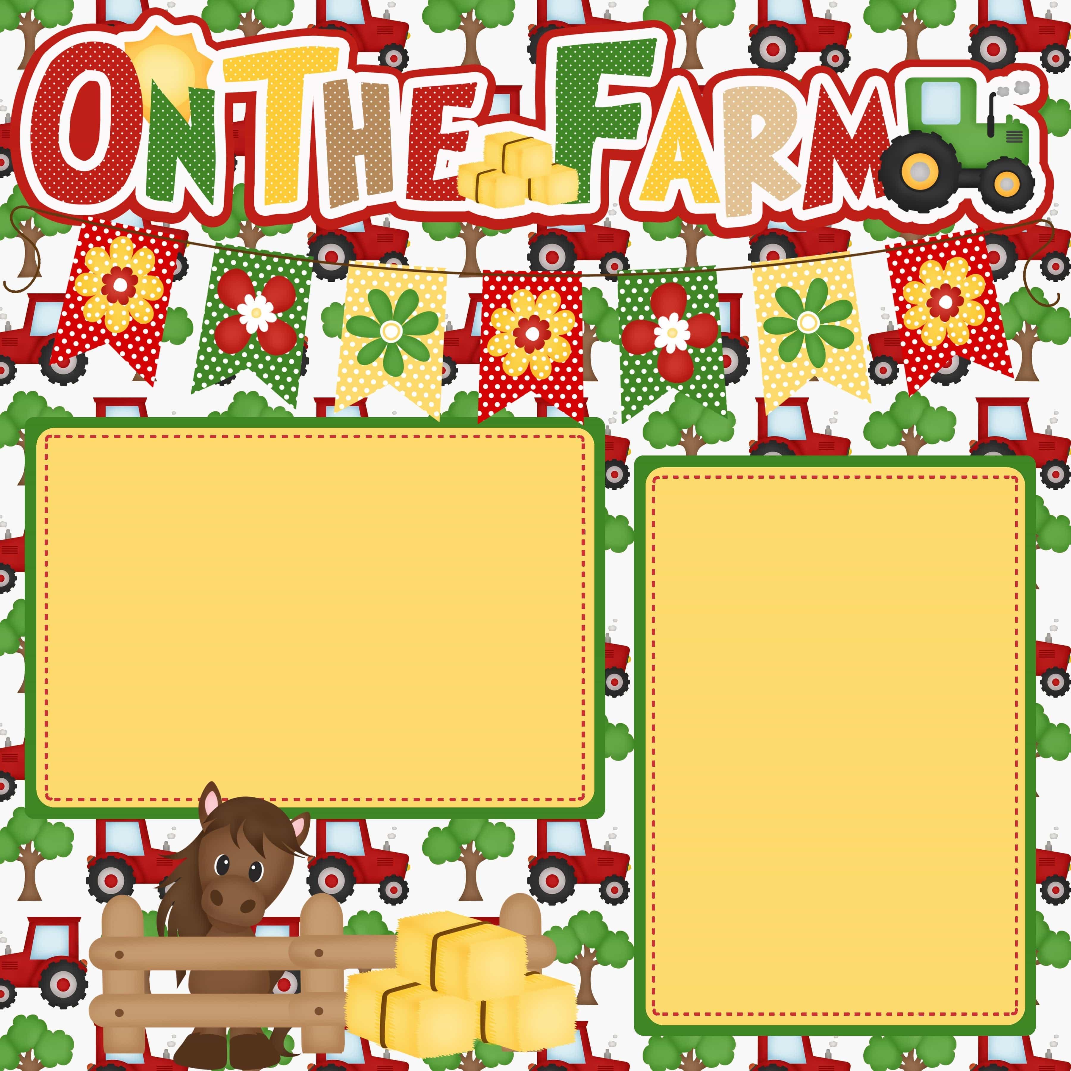 On the Farm (2) - 12 x 12 Premade, Printed Scrapbook Pages by SSC Designs - Scrapbook Supply Companies