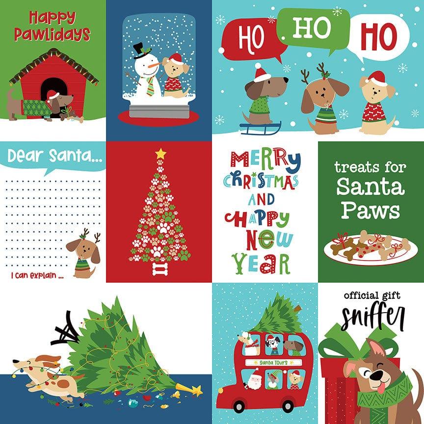 Santa Paws Dog Collection Gift Sniffer 12 x 12 Double-Sided Scrapbook Paper by Photo Play Paper - Scrapbook Supply Companies