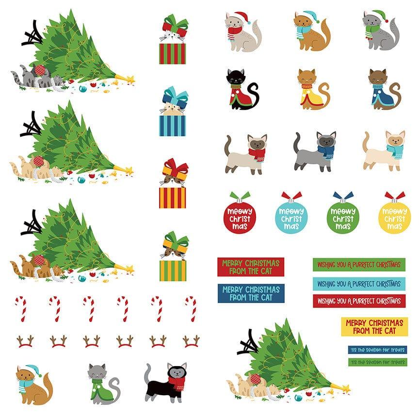 Santa Paws Cat Collection 12 x 12 Coordinating Dies Paper by Photo Play Paper