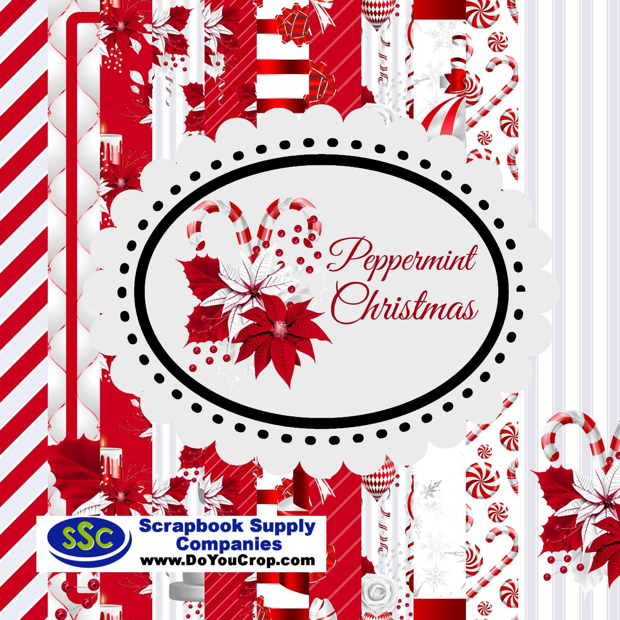 Peppermint Christmas 12 x 12 Scrapbook Paper & Embellishment Kit by SSC Designs