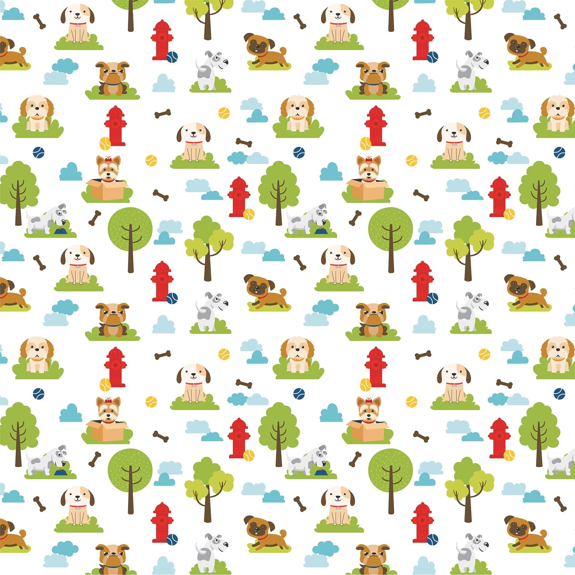 Pets Collection Park Playdate 12 x 12 Double-Sided Scrapbook Paper by Echo Park Paper - Scrapbook Supply Companies