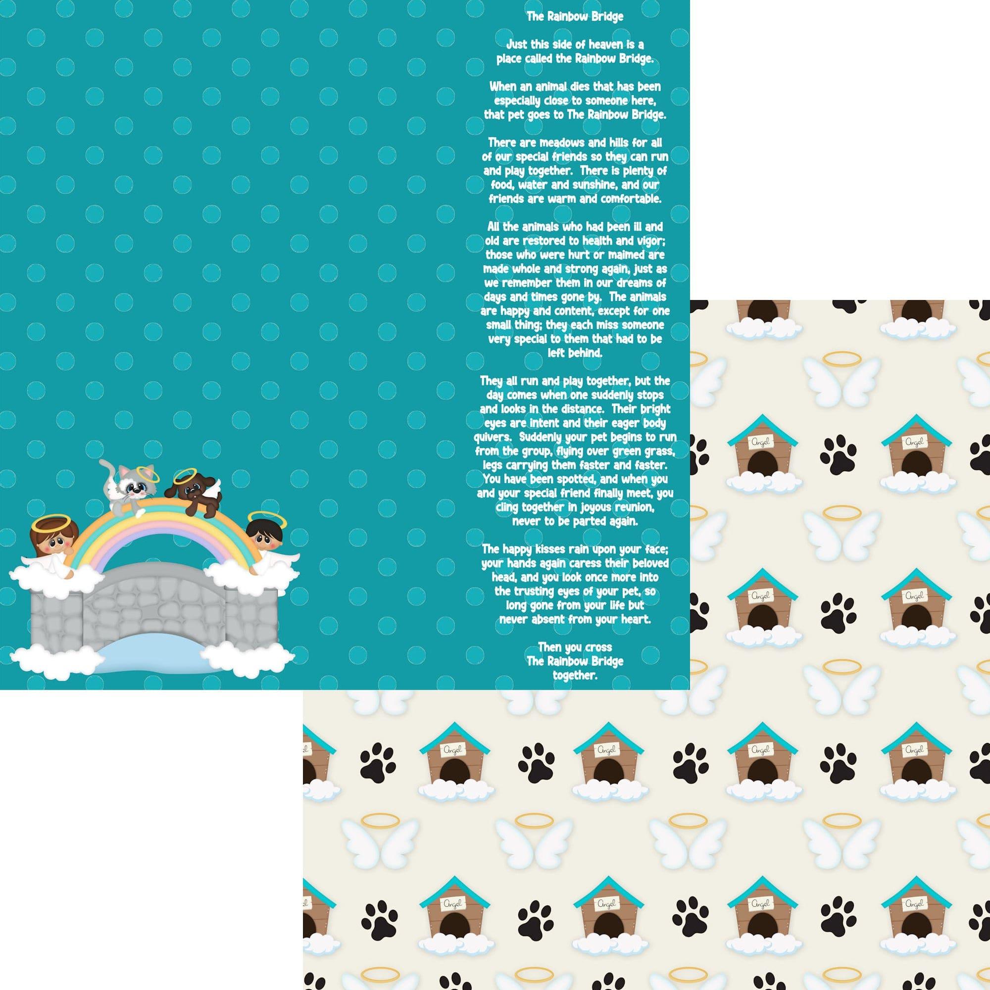 NSDesign's All Pets Go To Heaven Collection Rainbow Bridge 12 x 12 Double-Sided Scrapbook Paper by SSC Designs