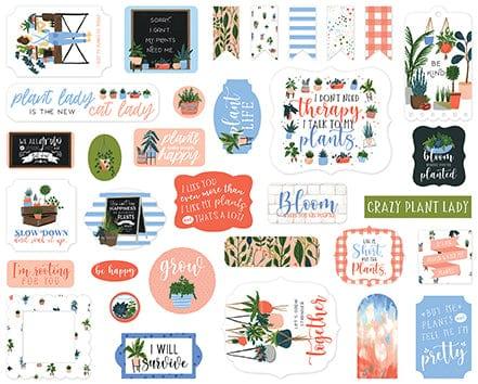 Plant Lady Collection 5 x 5 Ephemera Die Cut Scrapbook Embellishments by Echo Park Paper - Scrapbook Supply Companies