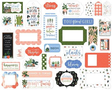 Plant Lady Collection 5 x 5 Frames & Tags Die Cut Scrapbook Embellishments by Echo Park Paper - Scrapbook Supply Companies