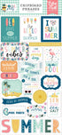Pool Party Collection 6 x 12 Chipboard Phrases Scrapbook Embellishments by Echo Park Paper - Scrapbook Supply Companies