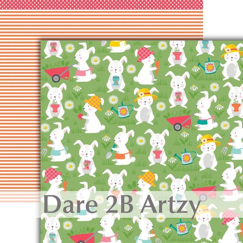 Home Grown Collection Hop To It 12 x 12 Double-Sided Scrapbook Paper by Dare2BArtzy