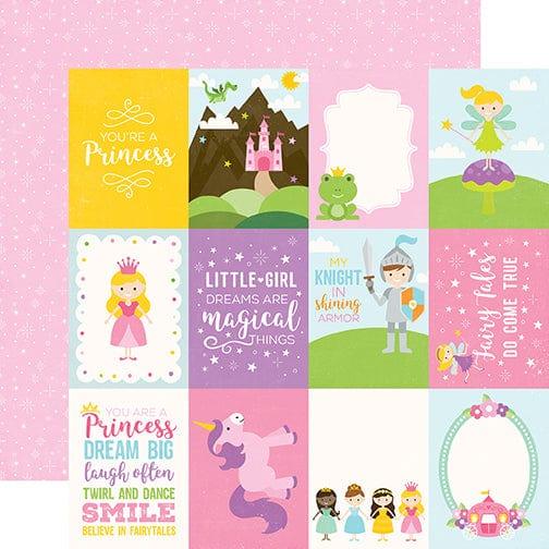 Perfect Princess Collection 3 x 4 Journaling Cards 12 x 12 Double-Sided Scrapbook Paper by Echo Park Paper - Scrapbook Supply Companies