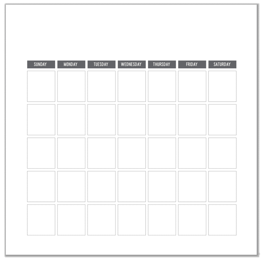Calendar Collection 12 x 12 Blank Calendar Scrapbook Paper by Photo Play Paper