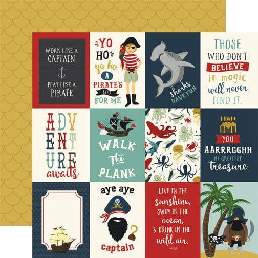 Pirate Tales Collection 3 x 4 Journaling Cards 12 x 12 Double-Sided Scrapbook Paper by Echo Park Paper - Scrapbook Supply Companies