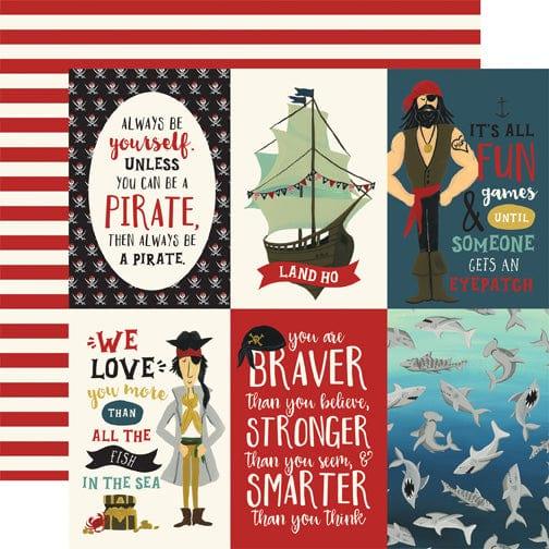 Pirate Tales Collection 4 x 6 Journaling Cards 12 x 12 Double-Sided Scrapbook Paper by Echo Park Paper - Scrapbook Supply Companies