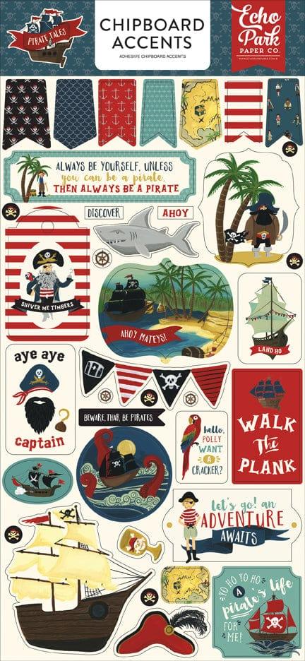 Pirate Tales Collection 6 x 12 Chipboard Accents Scrapbook Embellishments by Echo Park Paper - Scrapbook Supply Companies