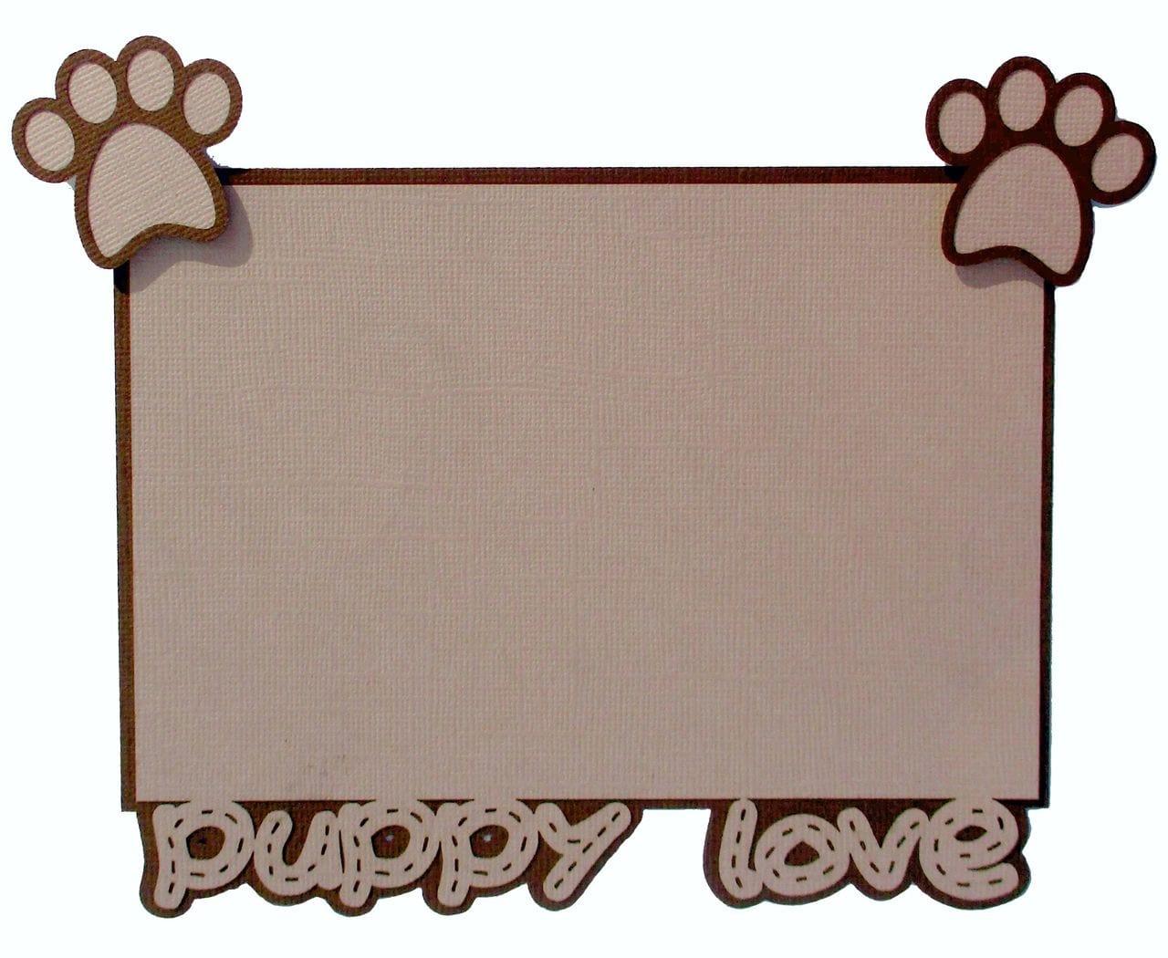 SSC Laser Designs | Puppy Love Paws Scrapbook Photo Mat